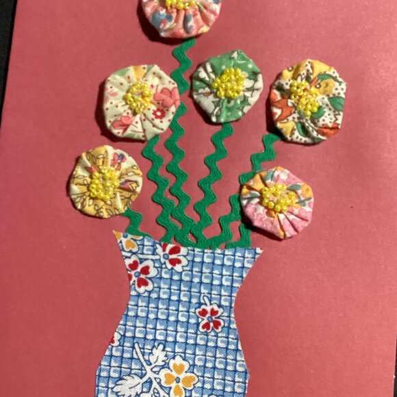 Handmade blank cards (30's reproduction fabrics) #3 - Picture 2 of 4